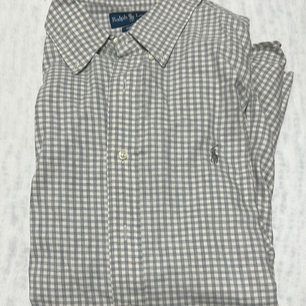 Ralph Lauren Gray Checkered Men's Shirt